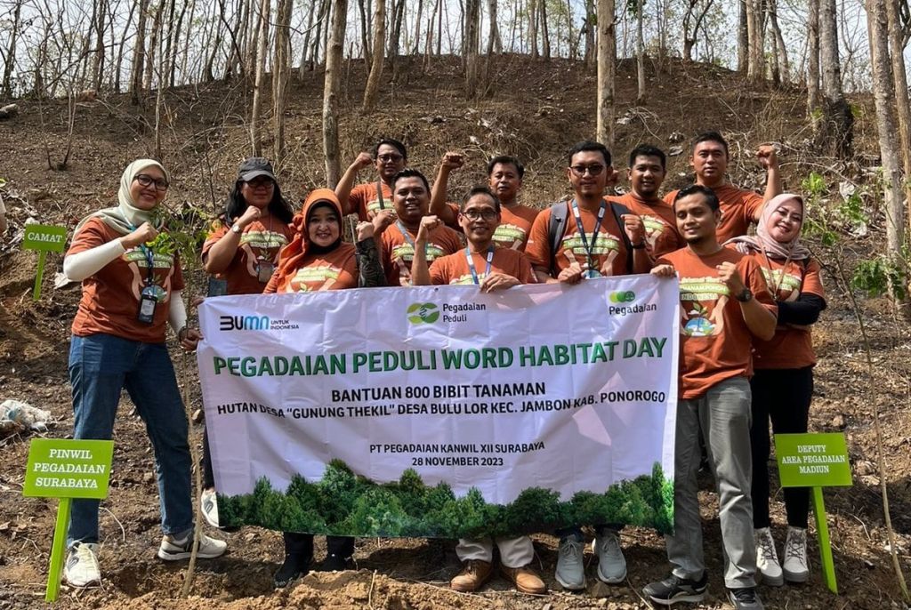 PT Pegadaian Gandeng Pemkab Ponorogo Laksanakan Gerakan Tanam Pohon