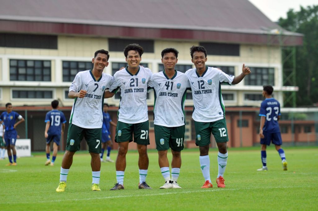 TOP! Tim Sepak Bola Jatim Lolos PON dengan Nilai Sempurna