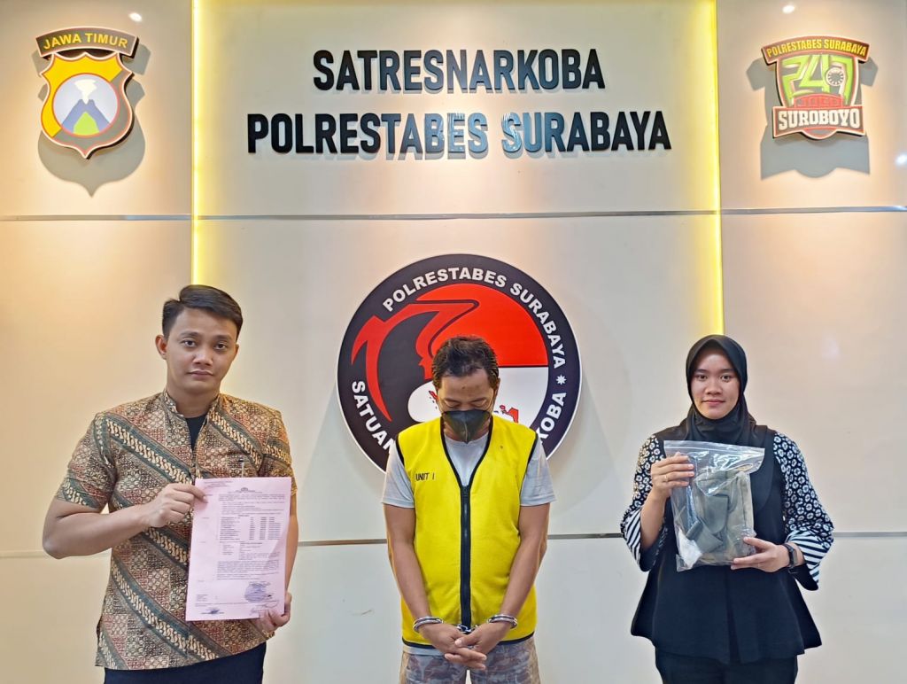 Buruh Harian di Surabaya Nekat Kredit Sabu 30 Gram, Tertangkap Polisi Sebelum Lunas