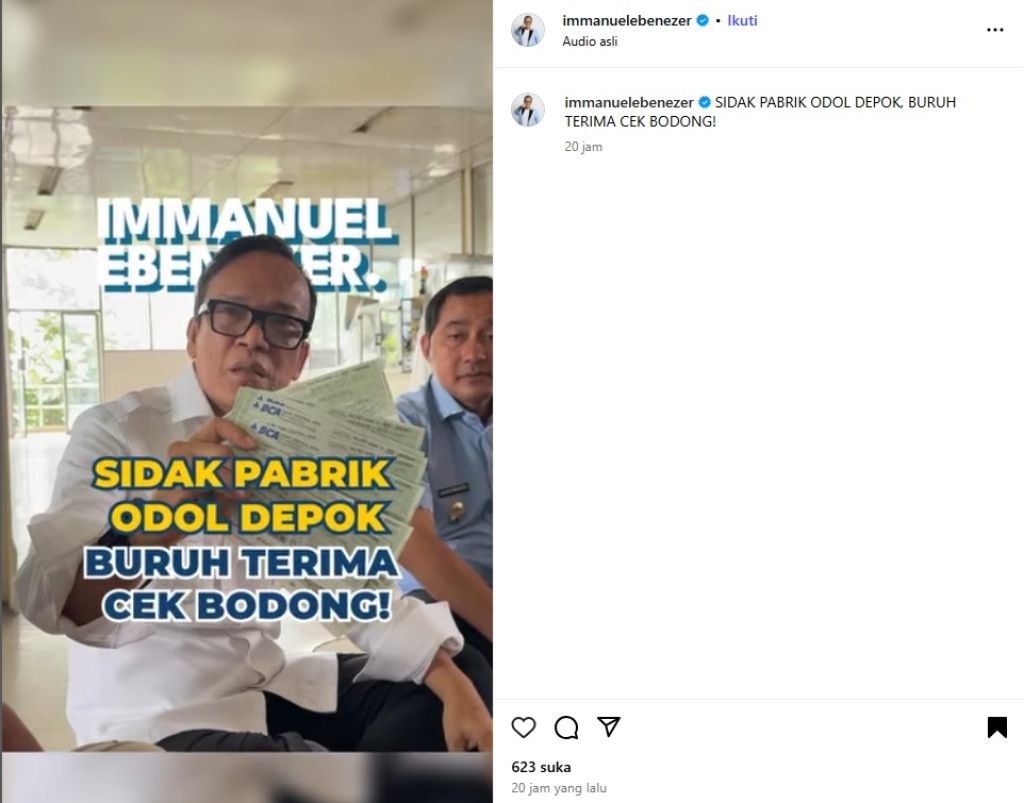 Uggahan Terakhir Wamenaker Immanuel Ebenezer di Medsosnya Sebelum Terjaring OTT KPK