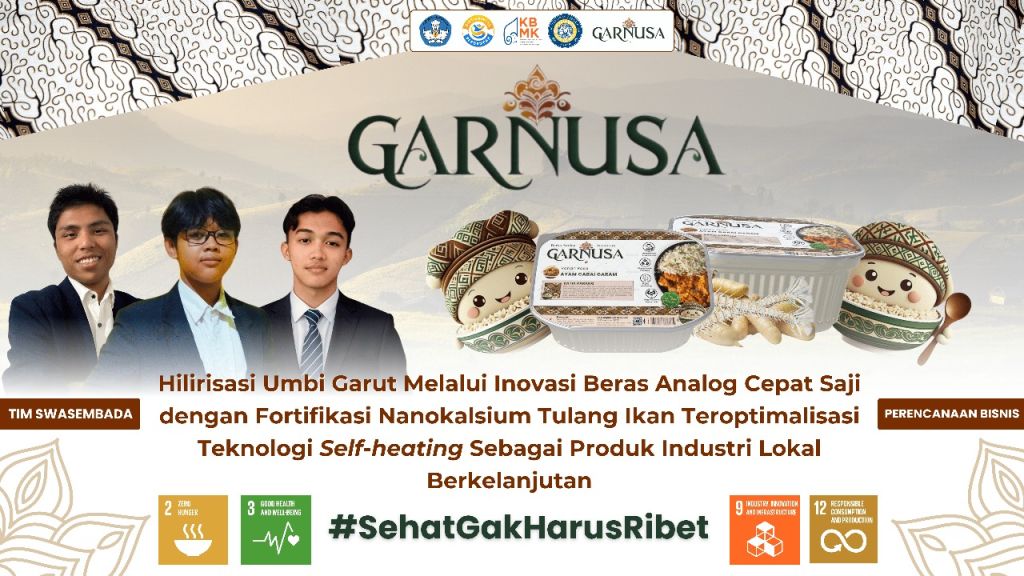 Mahasiswa Unair Ciptakan Beras Analog Cepat Saji dari Umbi Garut dan Tulang Ikan