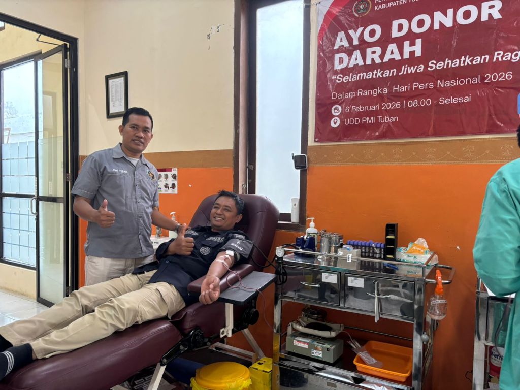 Peringati HPN 2026, PWI Tuban Gelar Acara Tasyakuran dan Donor Darah