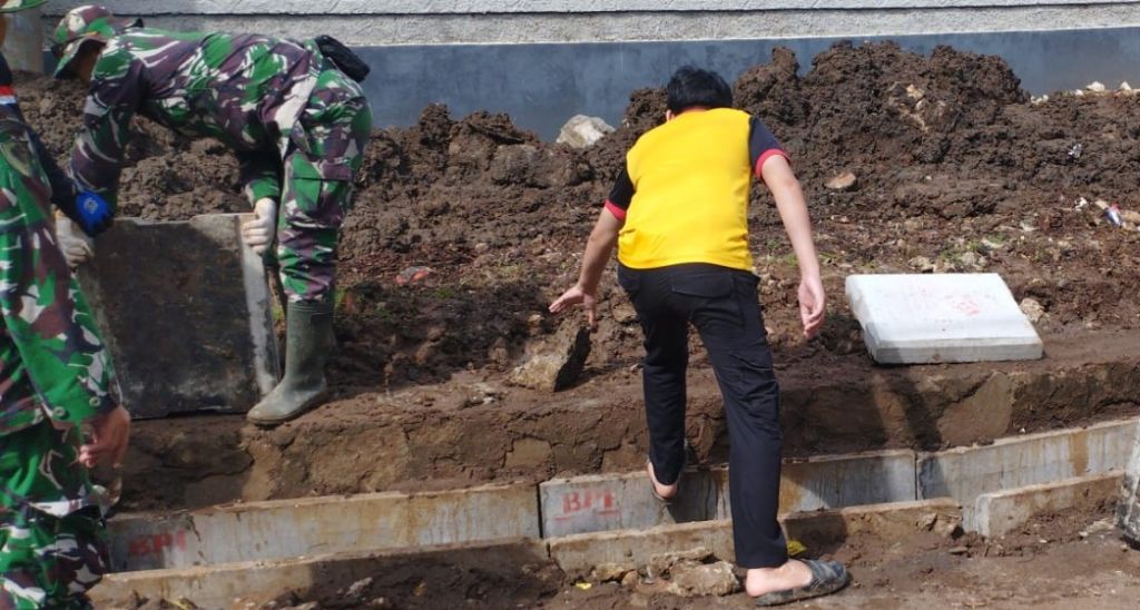 Pembangunan Drainase TMMD di Sukamaju Depok Capai 95 Persen